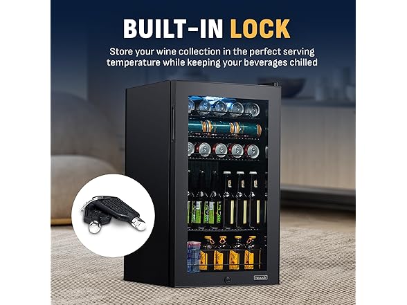 Newair Freestanding Beverage Fridge - 126 Cans