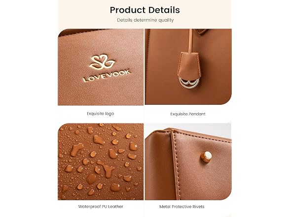 LOVEVOOK 15.6 Inch Laptop Bag for Women