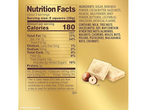 Ferrero Rocher White Chocolate Bar 3.1oz
