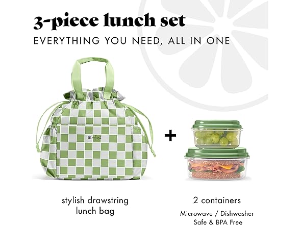 Fit & Fresh Cromwell Drawstring Lunch Bag