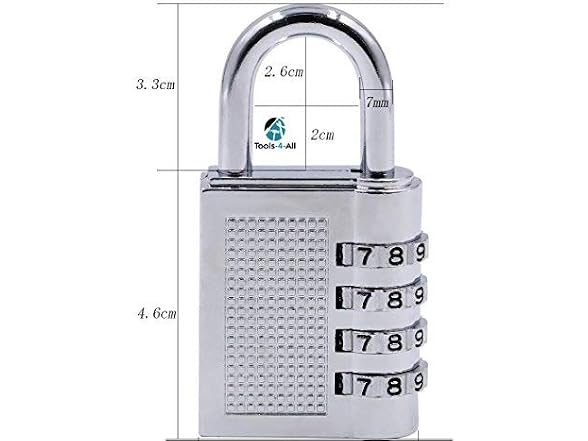 CJSJ Combination Lock 3-inch Padlock 4 Digit