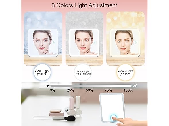 Relavel Makeup Bag with Mirror
