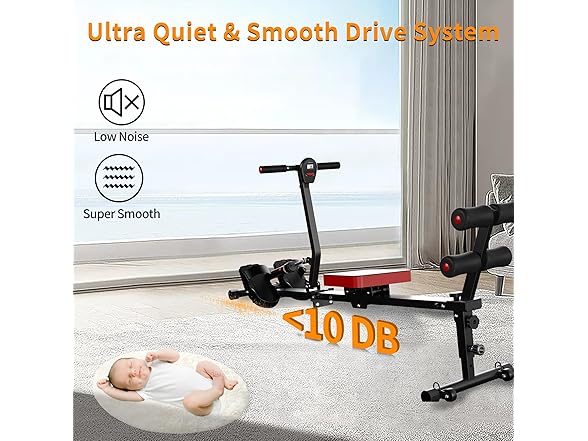 Magnetic Rowing Machine Adjustable 8-Speed