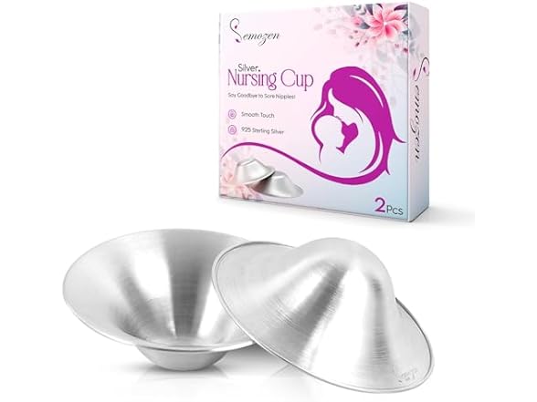 Semozen Silver Nursing Cups
