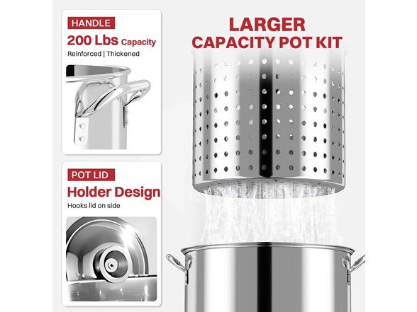 Stainless Steel Crawfish Boiler | Seafood Boiling Kit