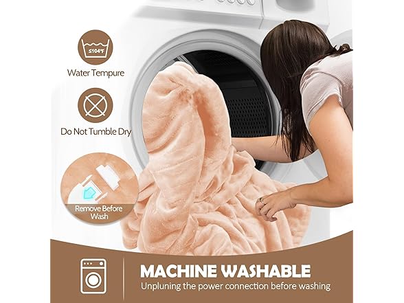 HOW'S MY HOUSE Werable Heated Throw Blanket