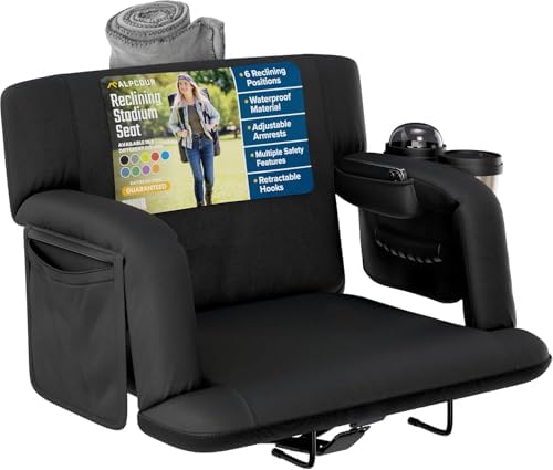 Prm Rcl Stadium Seat w Armrests - Blk