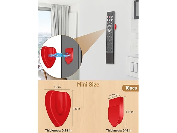 gliship 10psc Magnetic Remote Control Holder Wall Mount