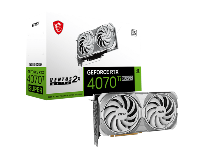 MSI GeForce RTX 4070 Ti SUPER 16G VENTUS 2X WHITE OC