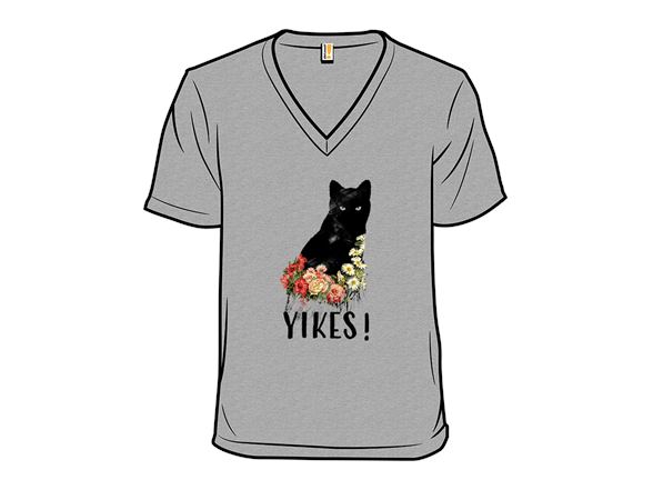 YIKES! Black Cat Vintage Flower