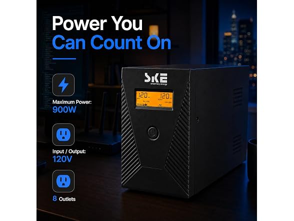SKE UPS Battery Backup 600VA/360W