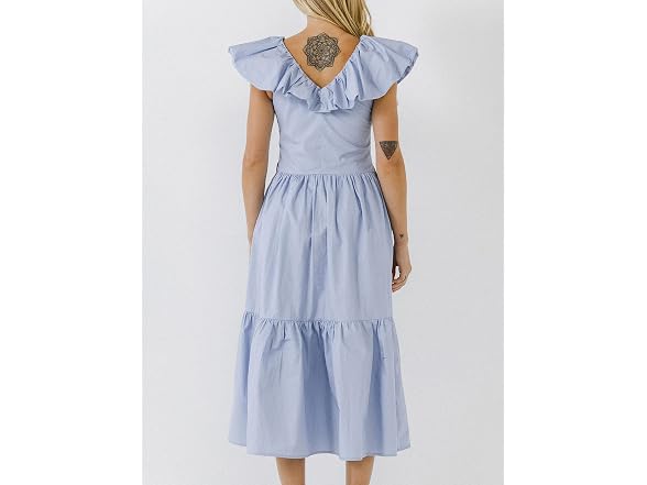 English Factory Women (L) Ruffled Midi Dress