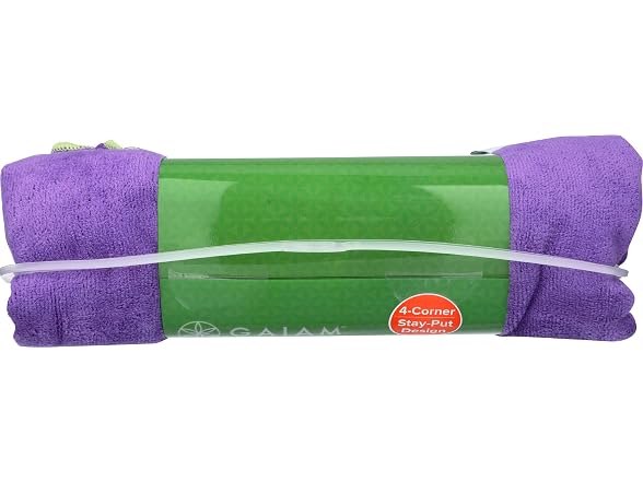 Gaiam Stay-Put Yoga Mat Towel, Non-Slip