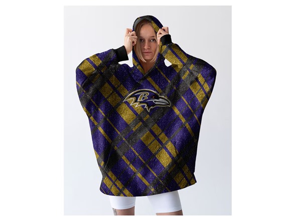 NFL Sherpa Flannel Hoodie Blanket - Choose Team