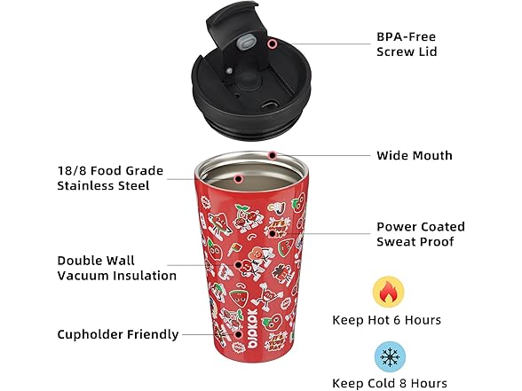 BJPKPK 18oz Tumbler With Lid and Straw