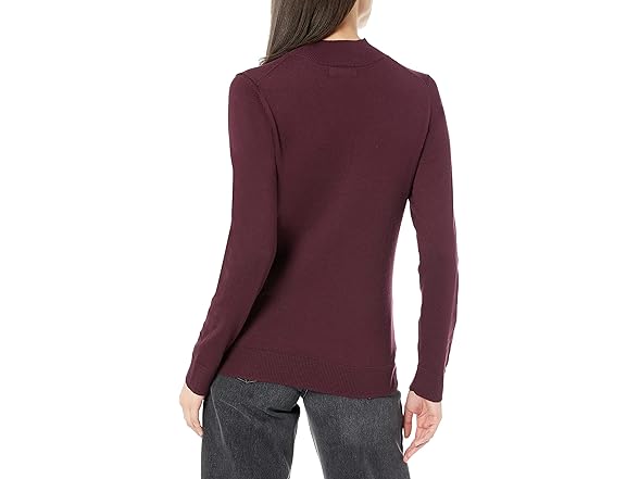 AE Womens Lt MockNeck Fitted Sweater