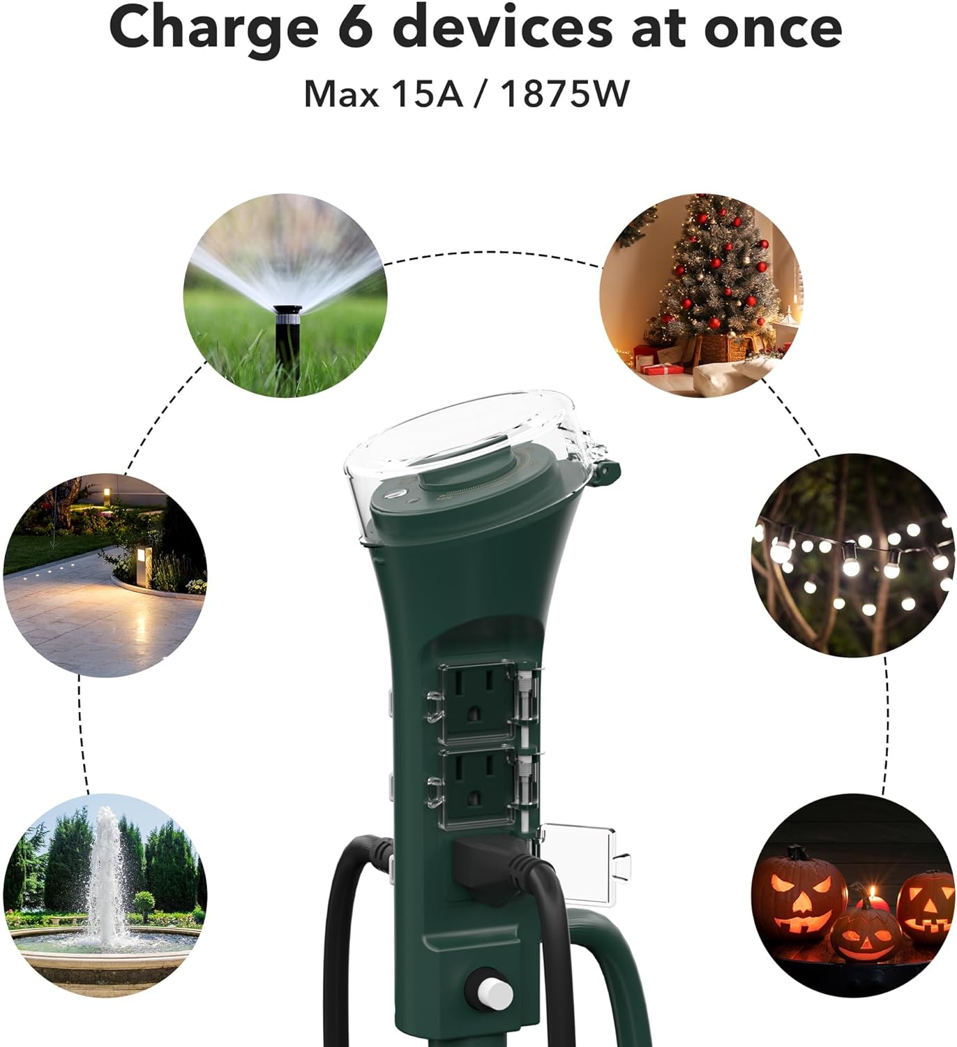 BN-LINK Outdoor Power Strip Yard Stake Timer, D2D - Gallery 15