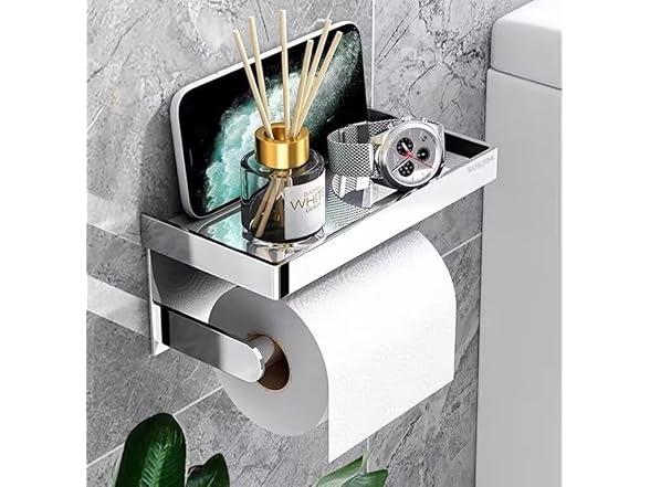 SEIRHOO Toilet Paper Holder with Shelf