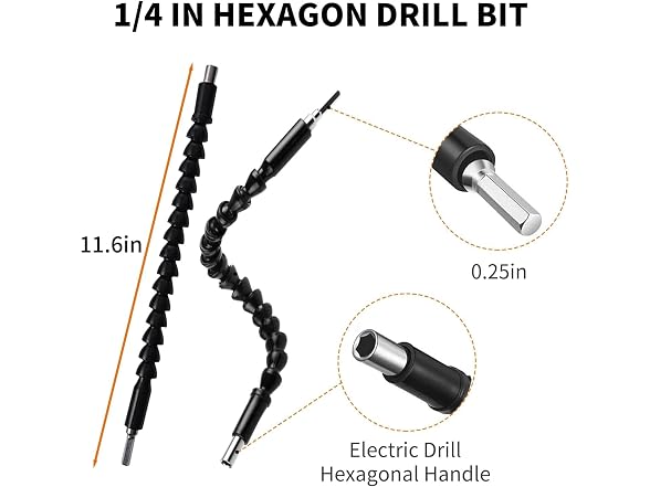 OVABICOED AAP-Tool-400 2pc Flexible Drill Bit Extensi