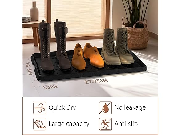 UltraLegend Natural Rubber Shoe Mat Tray