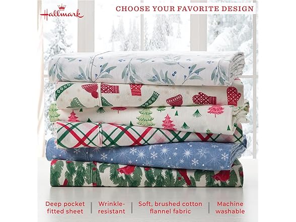 Hallmark King Size 4-Piece Holiday Bedding Set