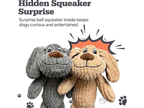 Bow Wow Pet 2 Pack Plush Dog Toy, Pixel Pup