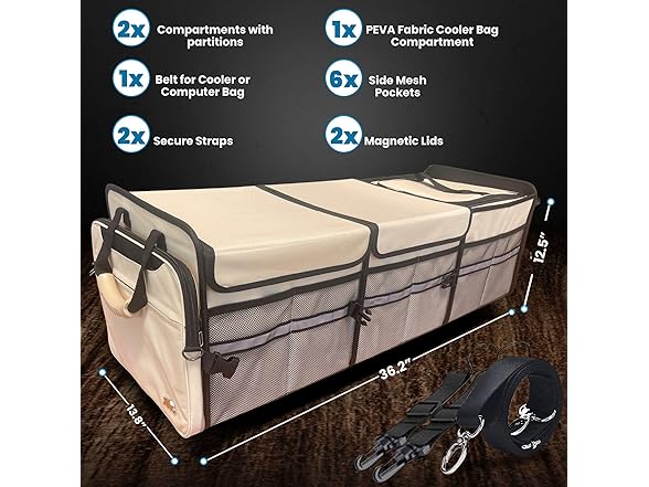 Expandable Trunk Organizer XLarge 27Gal