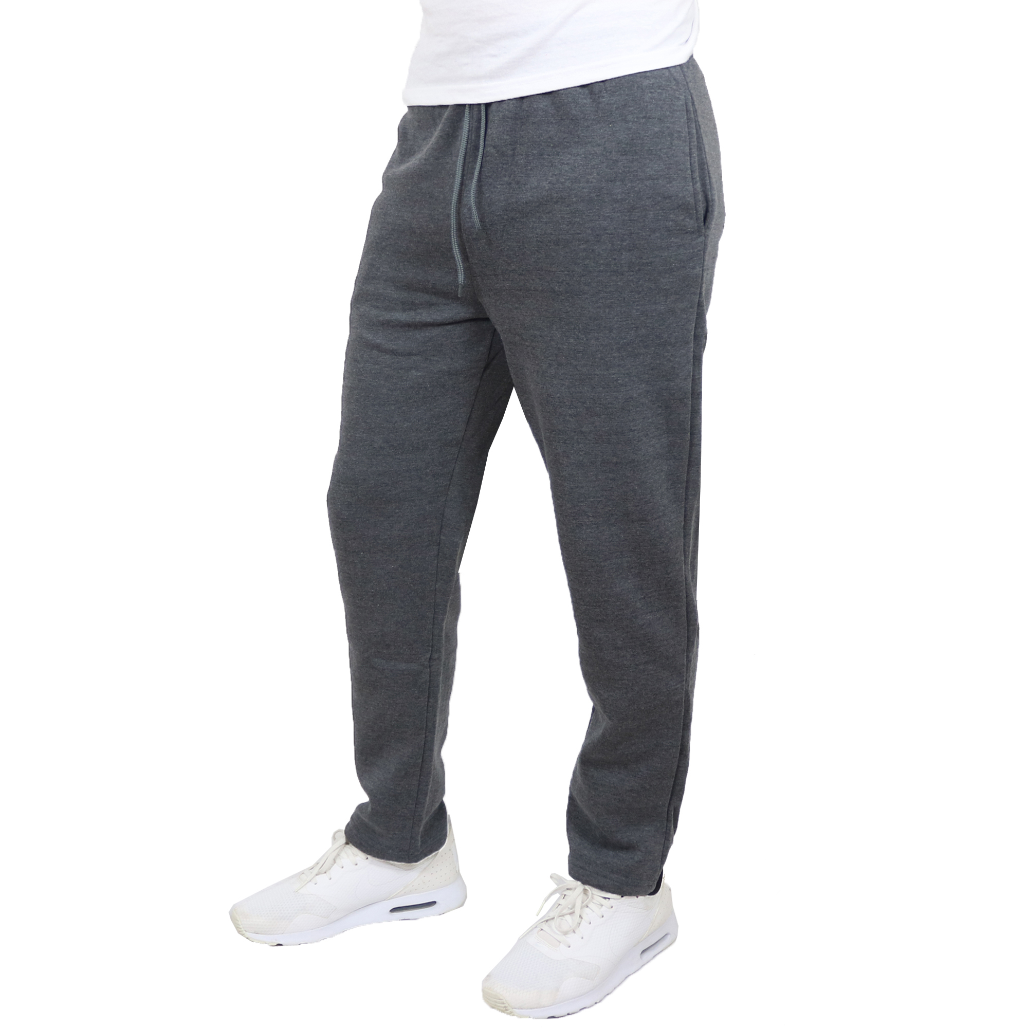 3Pk Asst Mens Open Bottom Fleece Sweatpants - Gallery 10