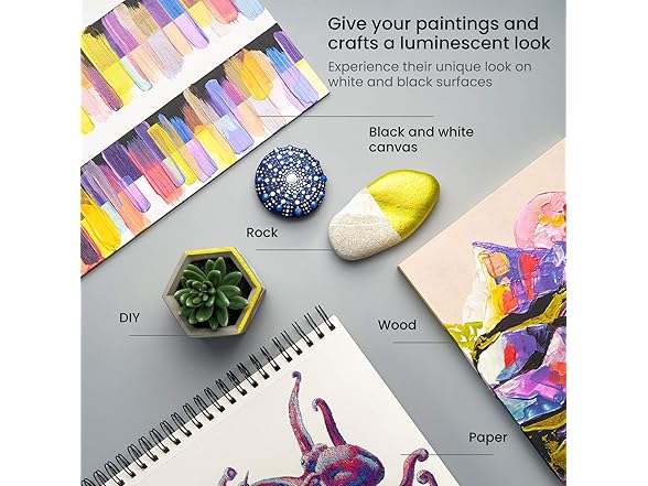 ARTEZA Iridescent Acrylic Paint Set