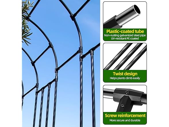 Garden Arch Arbor Trellis 59"x94.5"