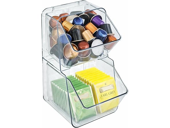 Azar Displays 556760-2PK Two-Tier Clear Organizer