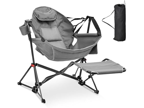 Ainfox Hammock Camping Chair with Footrest, Foldable Portable (Open Box)