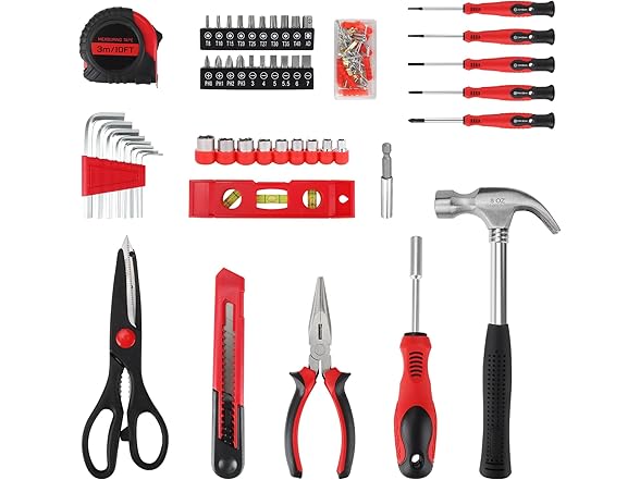 51-Piece Red Tool Set