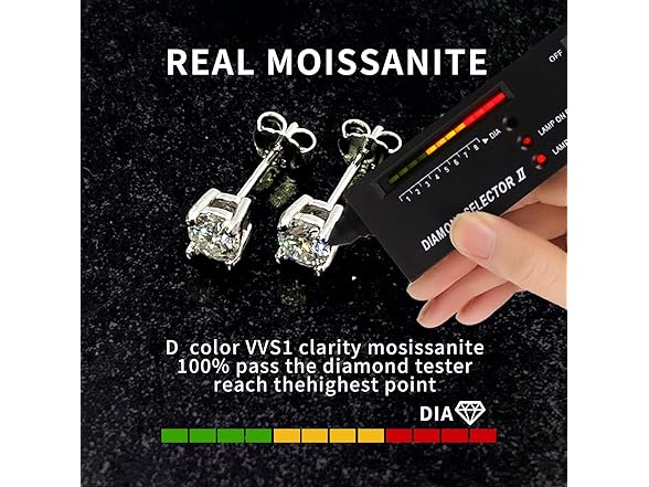 Moissanite Diamond Stud Earrings