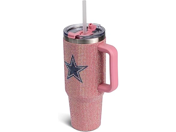 40oz Pink Game Day Bling SS Tumbler