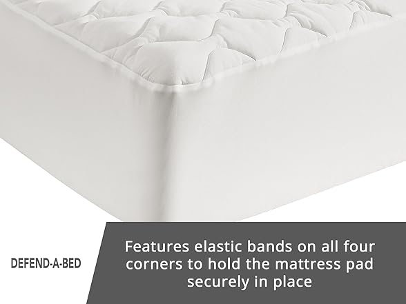 Defend-A-Bed Deluxe Quilted Waterproof Mattress Protector, Queen