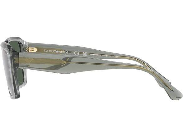 Emporio Armani Men's Low Bridge Fit Rectangular Sunglasses