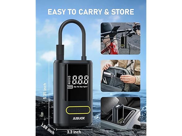 JUSUOX Tire Inflator Portable Air Compressor