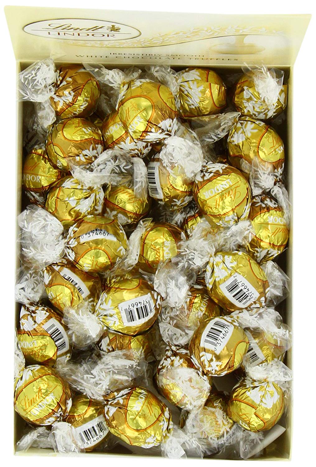 Lindt LINDOR White Choc Truffles 60ct Box - Gallery 6