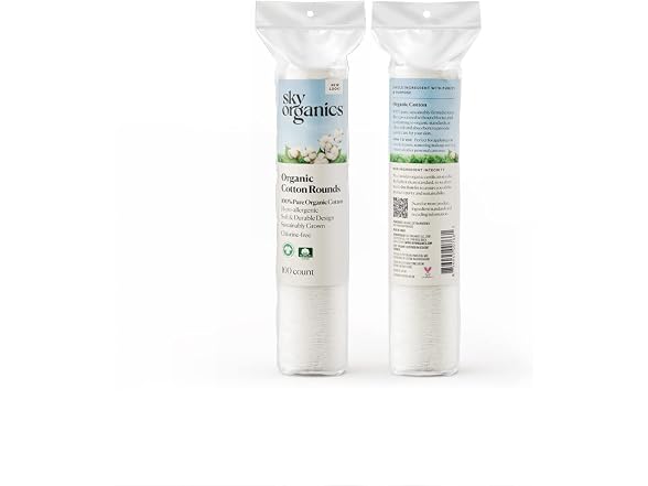 Sky Organics Organic Cotton Rounds 100ct