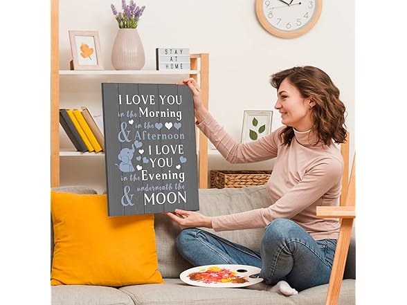 AEHIE Elephant Newborn Baby Quotes Print