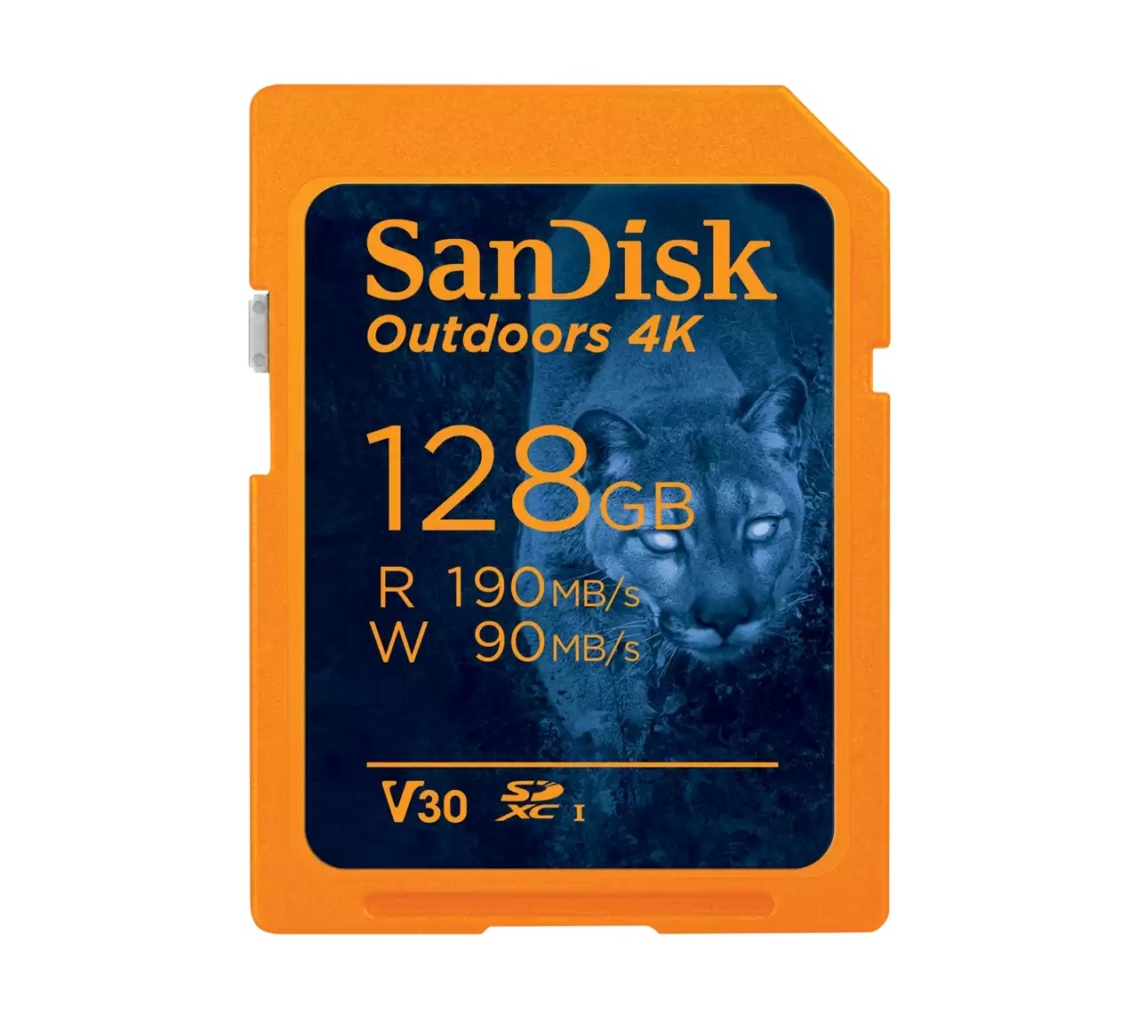 SanDisk Outdoors 4K 128GB SD UHS-I Card, Orange - Gallery 3