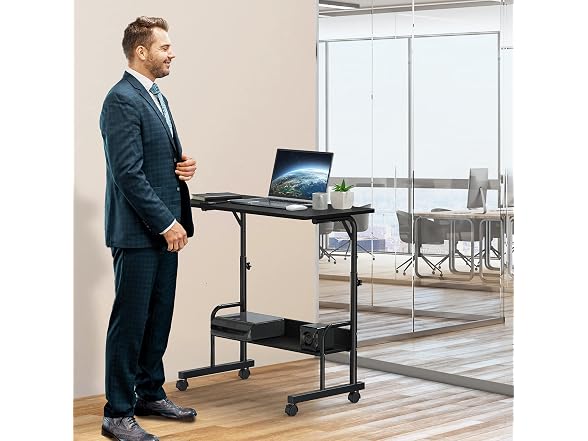 SHW 30.5" to 40.5" Height Adjustable Mobile Standing Desk - Gallery 5