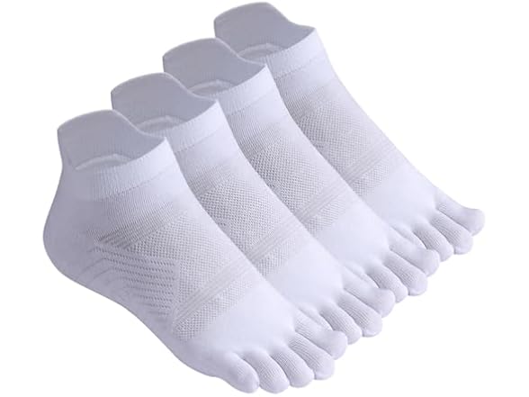 4 Pairs Unisex Toe Running Socks