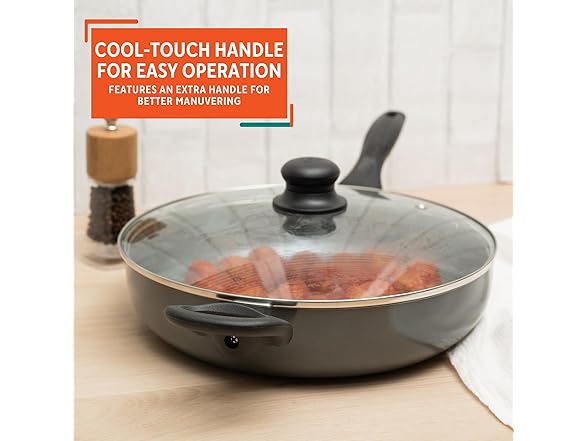 IMUSA 4Qt Aluminum Ceramic Nonstick Stock Pot 
