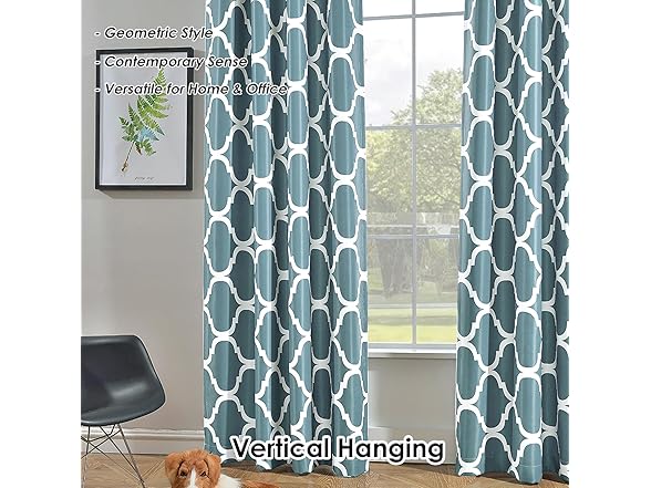 Melodieux Teal Blackout Curtain 52"x96"