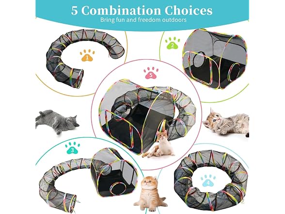Naielfopet Outdoor Cat Enclosure 2-in-1