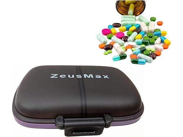 ZeusMax Pill Box 8-Compartment