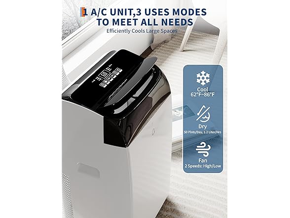 GarveeLife 12,000 BTU Portable Air Conditioner BK
