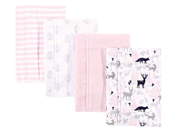 Hudson Baby Burp Cloths, Woodland Girl